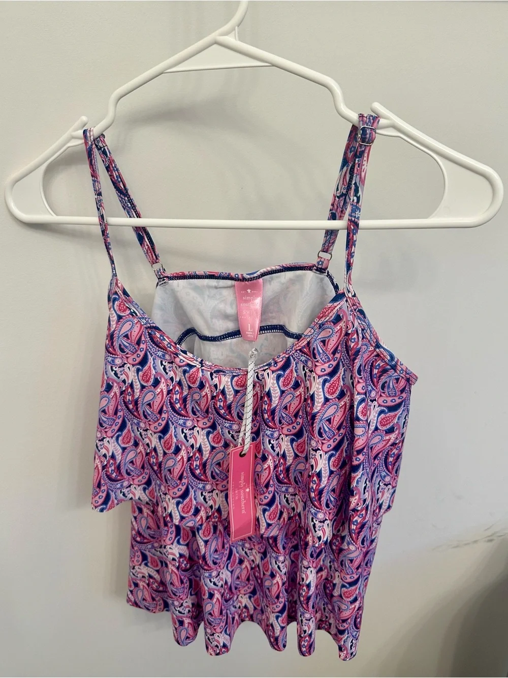Women’s Pink & Purple Paisley Swimsuit Top